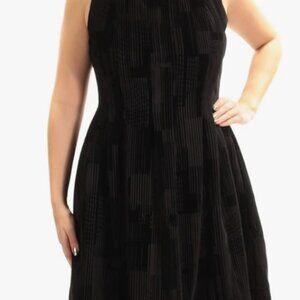 LUX230 Calvin Klein Black  Sleeveless A-Line Dress – Cotton Blend 20W‎